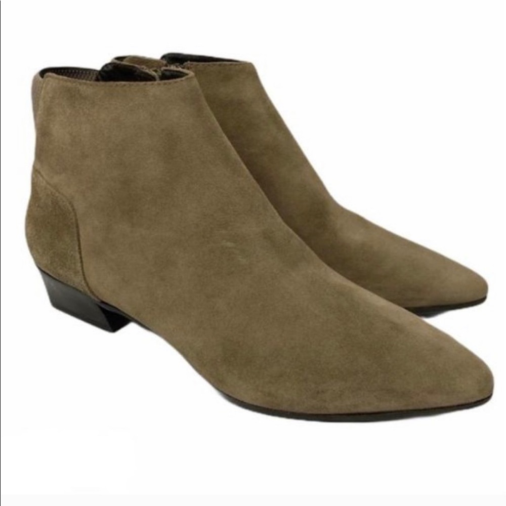 Aquatalia weatherproof light suede franca booties